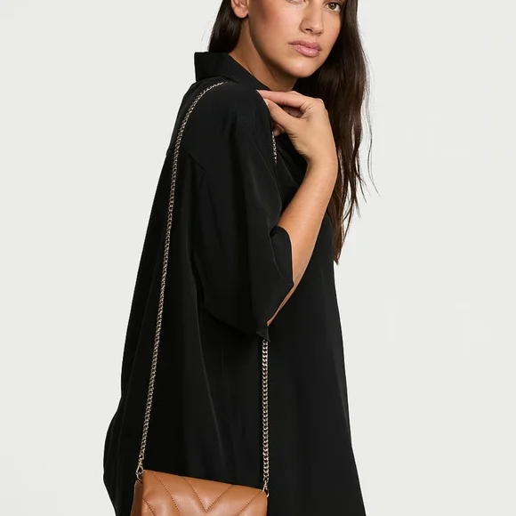 NWT! Victoria's Secret Tan MINI CONVERTIBLE Bag - Picture 5 of 11